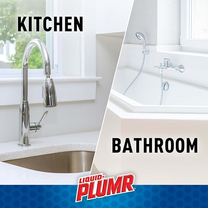 Clorox Liquid-Plumr Advanced Action Clog Destroyer Gel, Removes Multiple Types of Clogs including Hair, Deodorizes and Freshens, Safe for All Septic Systems and Pipes, 2 Bottles, 32 fl. oz. Bottle