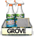 Mean Green Mildew Remover Spray 32 oz Bundle with Microfiber Cloth - Easy Cleaning of Mold, Mildew, Soap Scum, and Grime in Bathrooms, Kitchens, Patios, and More - (3 Items)