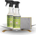 Clean Day Lemon Verbena Scent Multi-Surface Cleaner Spray 16 oz Bundle with Microfiber Cloth - Plant-Derived Formula - Versatile Cleaner for Wood, Tile, Stone, & More Surfaces - (3 Items)
