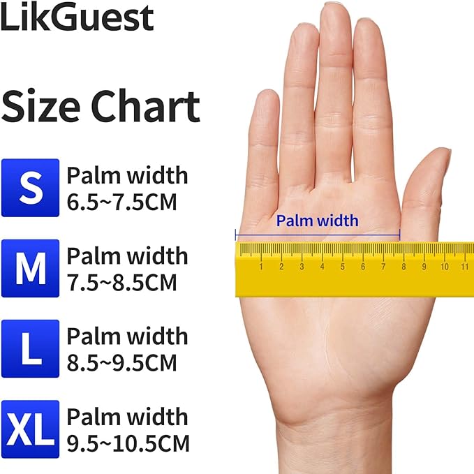 Nitrile Disposable Gloves, Latex-Free & Powder-Free, Ideal for Cleaning, Food Prep and Household Use