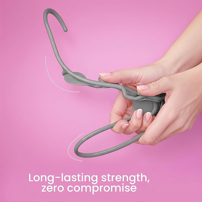 Utopia Home Plastic Hangers 100 Pack - Perfect Space Saving Clothes Hanger - Durable and Strong - Perfect Closet Organizers with Shoulder Grooves (Grey)
