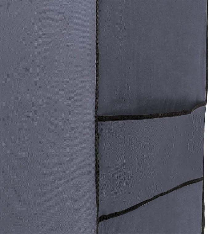Portable Closet Wardrobe,71'' Closet Storage Organizer Rack with Shelves and Cover for Hanging Clothes, Non-Woven Fabric, Quick and Easy to Assembly (Gray)