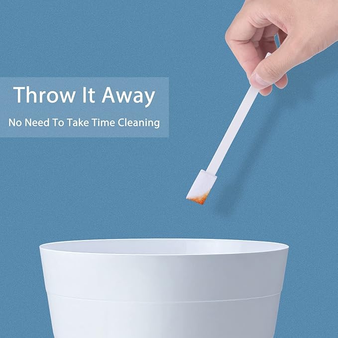 60Pcs Crevice Cleaning Tools, Disposable Toilet Brush for Narrow Gaps, Small Cleaning Brushes for Small Spaces for Bathroom, Kitchen, Household