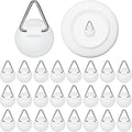 Patelai 40 Pieces Invisible Plate Hangers Wall Adhesive Picture Hangers Vertical Plate Holders for Hanging Decorative Plates Wall Hooks Display Art Photo Frames Paintings