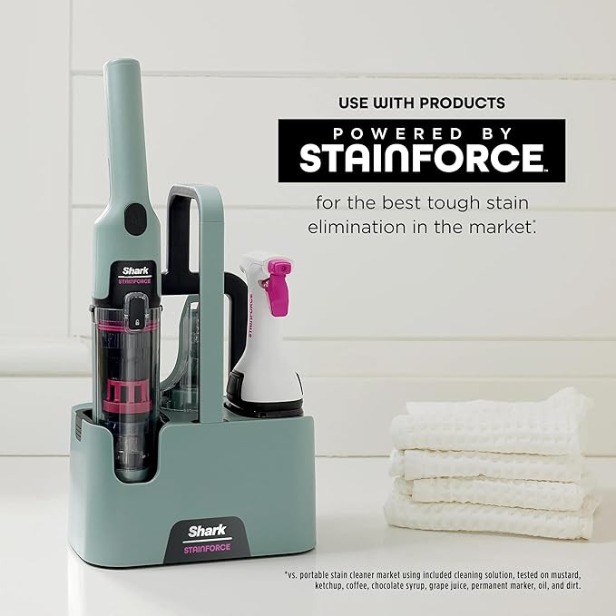 Shark StainForce Dual-Formula Refill Cartridge with Reusable Spray Head, Stain & Odor Remover for Shark StainForce Portable Stain Cleaner, for Carpet, Area Rug, Upholstery, Cars, 16.9oz, HXCM500S