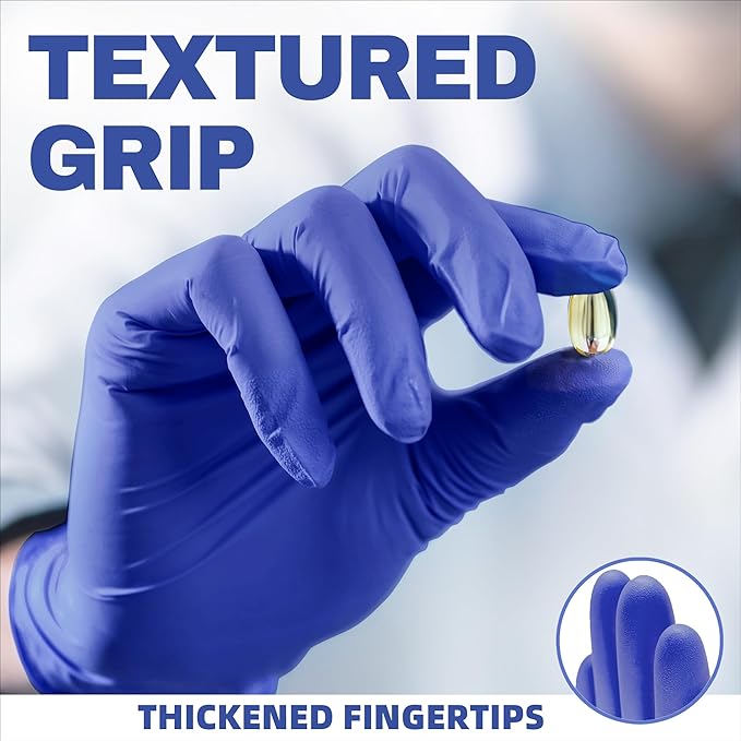 Beastek Nitrile Exam Gloves, 4.0 Mil 100 Pcs, Powder-Free Latex-Free Medical Cooking Food-Safe Disposable Gloves, Blue Violet
