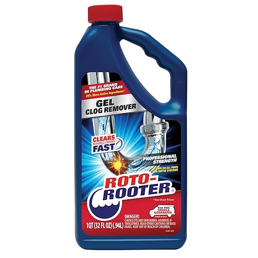 Roto-Rooter 351403 Gel Clog Remover Drain Cleaner, 32 oz