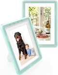 5x7 Picture Frame, Clear Acrylic Photo Frame with White Mat for 4x6 Photos, One-Piece Shatterproof Tool-Free Design, UV-Resistant Waterproof Tabletop Frame for Home Office Decor with 10-Year Warranty