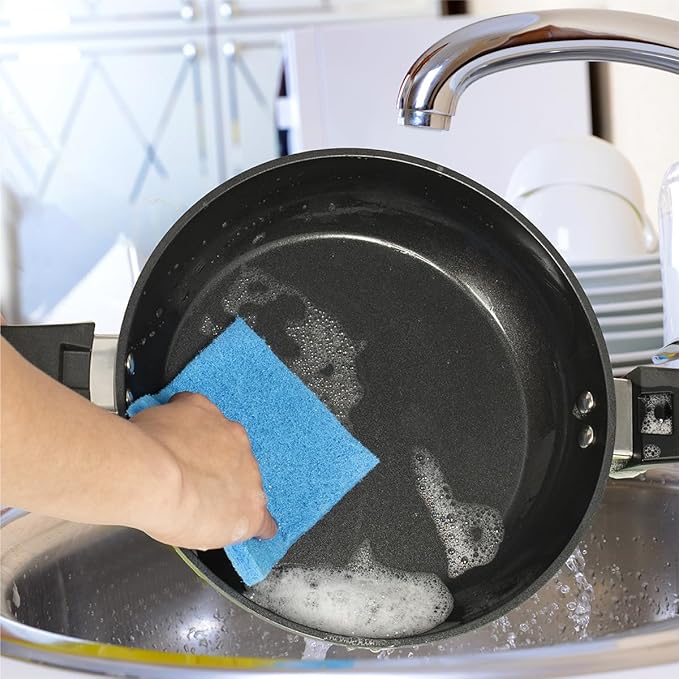 Pine-Sol Non Scratch Scouring Pads - Household Scrubbing Tool for Cleaning Nonstick Cookware and Surfaces - 5 Pack