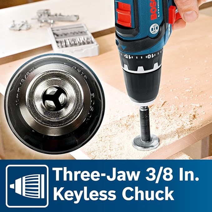 BOSCH CLPK22-120 12V Max Cordless 2-Tool Combo Kit with 3/8 in. Drill/Driver, 1/4 in. Impact Driver, (2) 2 Ah Batteries, Charger and Case