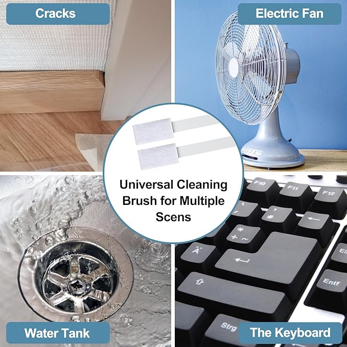 Ouligay 40PCS Disposable Crevice Cleaning Brushes Crevice Cleaning Tools Crevice Hole Brush Disposable Toilet Brush Keyboard Scrub Brush for Window Groove,Door Track, Keyboard,Grooves(White)