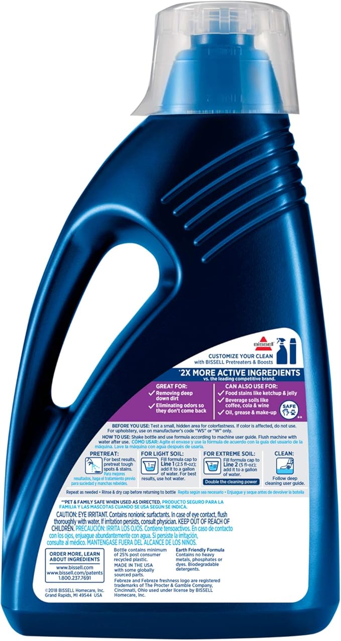 Bissell DeepClean + Refresh with Febreze Freshness Spring & Renewal Formula, 1052A, 60 Ounces