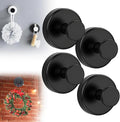 Suction Cup Hooks for Wreaths on Glass, 2025 New No Drill Suction Cup Hooks for Shower, Wreath Hanger Holder for Front Door, Upgraded Towel Hooks for Window Bathroom Mirrors (4, Black)