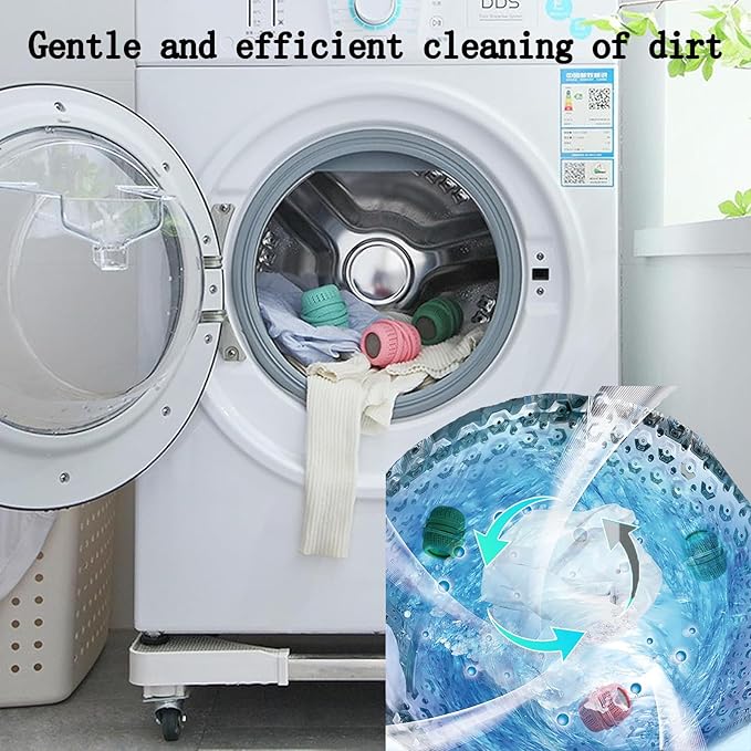 Generic 3pcs Set Washing Machine Laundry Ball, Fabric Softener Ball Dispenser, Softener Ball Dispenser, Softener Liquid Fabric Softener Dispener Refillable Ball, Light Blue, Light Green, Pink