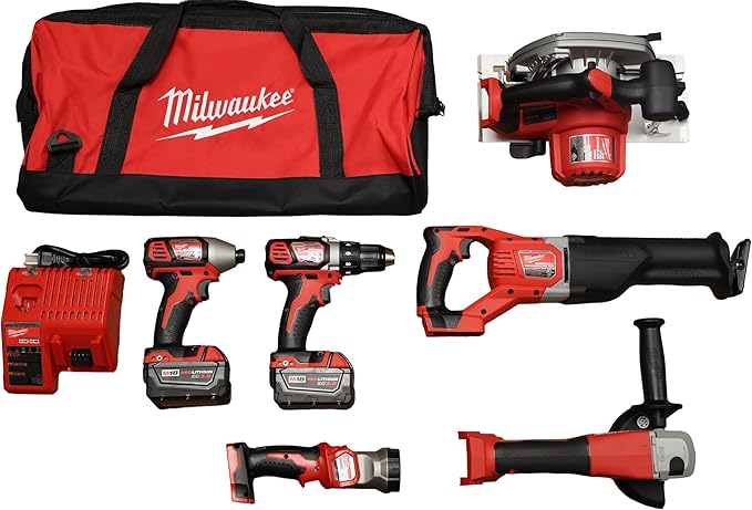 Milwaukee M18 Cordless LITHIUM-ION 6-Tool Combo Kit (2696-26)