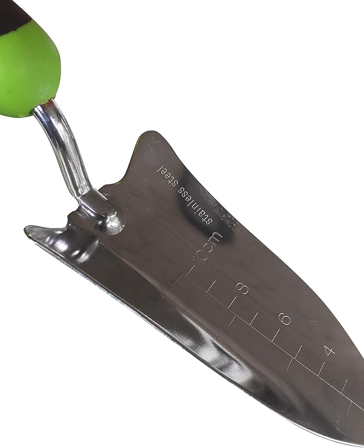Garden Guru Transplanter Trowel Shovel - Stainless Steel - Rust Resistant - Ergonomic Grip - Perfect Hand Shovel Tool for Gardening Weeding Transplanting and Digging in Garden Beds (2 Pack)