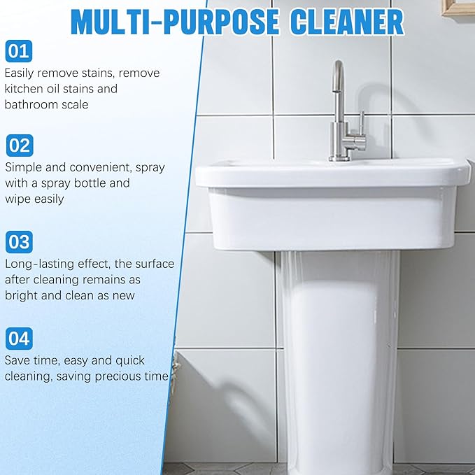 2Pcs R & W Multi Purpose Cleaner, Brazilian Waves Multi Purpose Cleaner,R and W Luxurious Scent, All-purpose Rinse-free Cleaning Spray,Multipurpose Bathroom Foam Cleaner