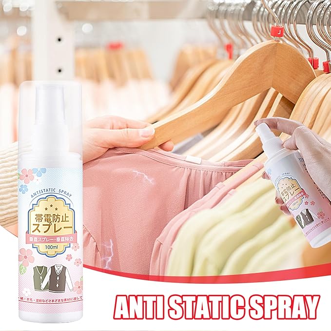Anti Static Spray, 2 In 1 Instant Release, Static Remover Spray, Reduce Static Cling, Eliminate Static Shock (A)