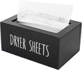 zoocatia Laundry Room Decor Dryer Sheet Container Wood Detergent Dispenser Organization and Storage Box Holder for Laundry Pods, Dryer Balls, Black