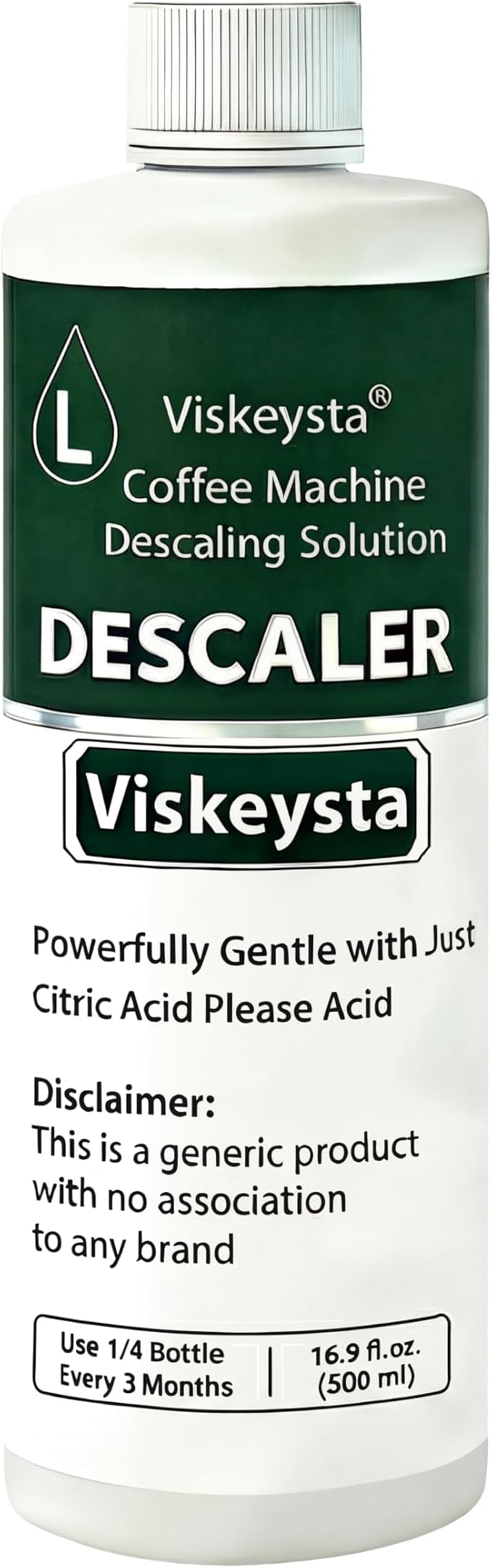 Gentle Descaling Compatible with Casabrews Coffee Machines, 500ml Bottle for 4 Uses