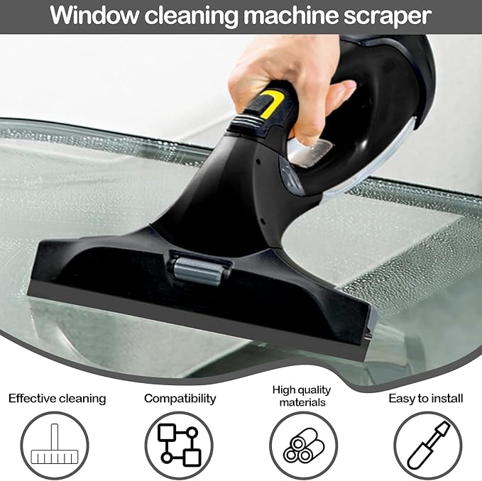 2PCS Replacement Rubber Lips for Karcher Window Vac Blades Glass Cleaner Replacement Lips 280MM Window Squeegee Window Cleaning Squeegee Compatible with WV1 WV2 WV5 WV50 WV55 WV60 WV75