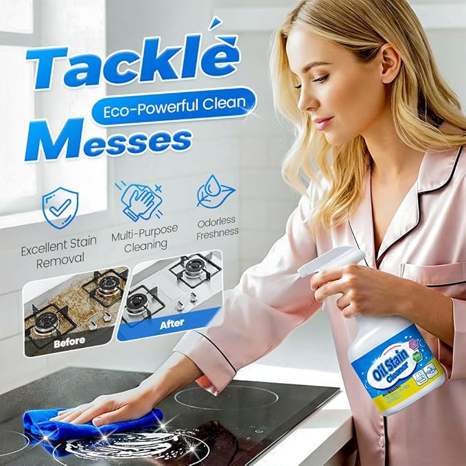 500ml Heavy-Duty Kitchen Degreaser Foam Spray, Powerful Kitchen Grease Cleaner, Multipurpose Grease Cleaner Spray for Pots, Pans, Countertops & Appliances, Heavy Oil Stain Cleaner (2pcs)