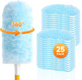 SetSail 25 Count Duster Refills Compatible with Swiffer Dusters for Cleaning Disposable Duster Refill Multi Surface 360° Duster Cleaner Kit for Ceiling Fan, Blind, Furniture