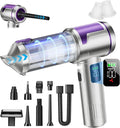Handheld Car Vacuum Portable Cordless, 22000Pa High-Power Suction Hand held Vacuum Cleaner & Air Duster for Car Cleaning, Home, Office, Pet Hair | Multi-Nozzle, Washable Filter, LED Light