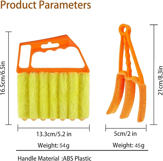 Window Blinds Cleaner, Blinds Cleaner Tool Blind Cleaner Duster Tool Set with Microfiber Rollers and Groove Brushes, Compact Cleaning Tools for Vents, Shutters and Household Dusting (4-Pack)