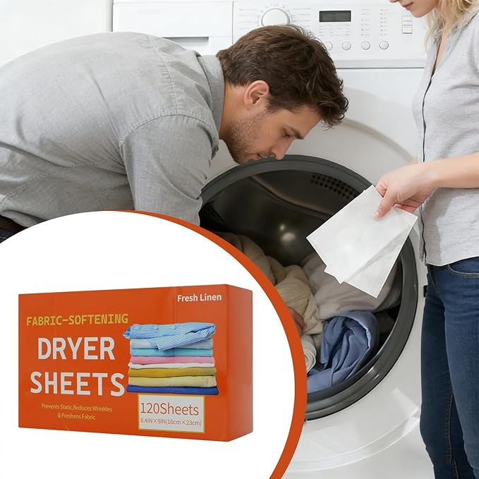 Fabric Softener Sheets 120 – Pieces Scented Clothes Washing, Softening Tablets Dryer, Apartment Washer Dormitory Laundry Bathroom | Dryer Apartment Washer Dormitory Laundry Bathroom Household