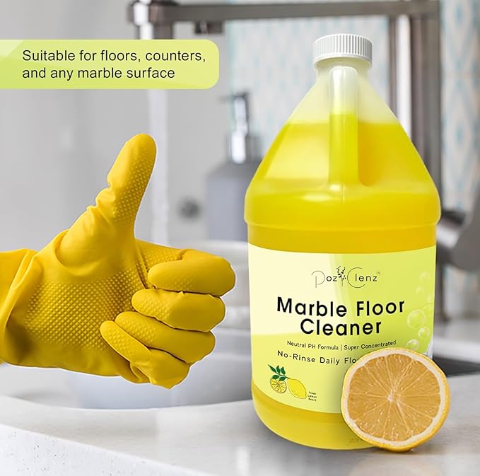 Marble & Stone Floor Cleaner | Concentrated Daily Formula (1 Gallon) | pH Neutral, Streak-Free | Safe for Marble, Travertine, Limestone, Granite, Terrazzo & More | Cleans & Refreshes.