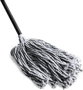 Indoor Mop for Floor Cleaning - Cotton Mops for Floor Cleaning, Regular Mop for Floors, 52-inch Simple Mops for Cleaning Living Rooms, Bathrooms, and Kitchens. (White&Grey)