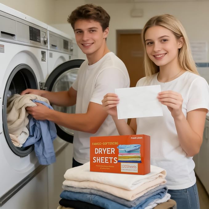 Fabric Softener Sheets 120 – Pieces Scented Clothes Washing, Softening Tablets Dryer, Apartment Washer Dormitory Laundry Bathroom | Dryer Apartment Washer Dormitory Laundry Bathroom Household