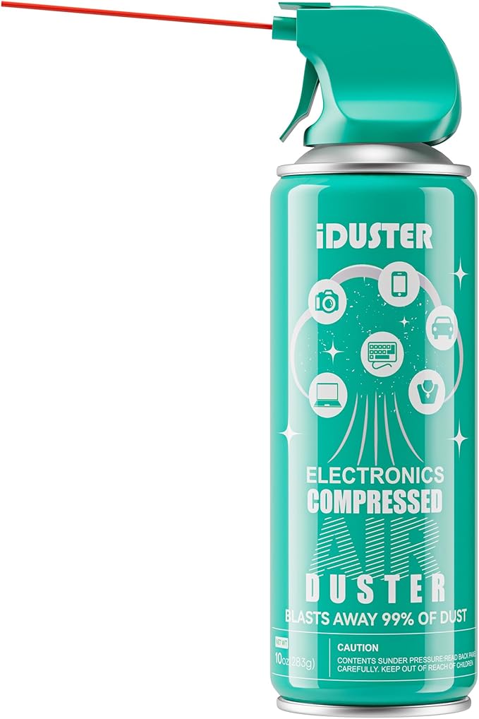 iDuster Disposable Compressed Duster, Computer Cleaner, Keyboard Cleaner, 1 Pack, 10 oz