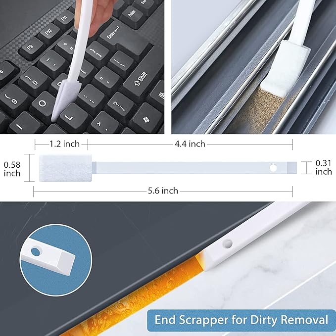 60Pcs Crevice Cleaning Tools, Disposable Toilet Brush for Narrow Gaps, Small Cleaning Brushes for Small Spaces for Bathroom, Kitchen, Household