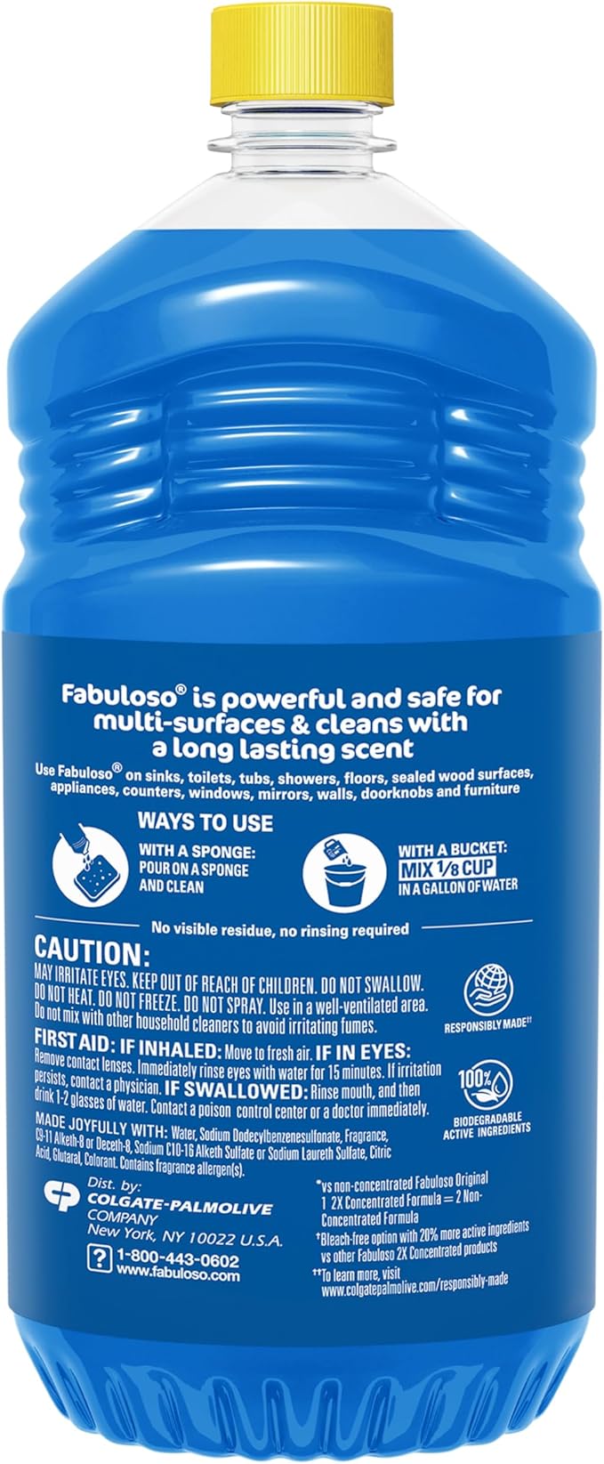 Fabuloso Multi-Purpose Cleaner, 2X Concentrated Formula, Spring Fresh Scent, 56 oz (Pack of 2)
