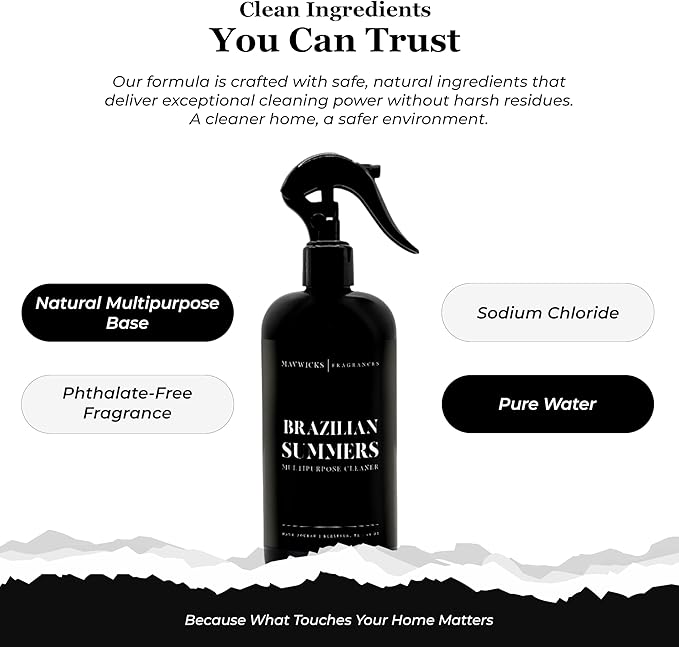 Fragrances All Purpose Cleaner Spray (Brazilian Summers) 16 Oz – Multipurpose Surface Cleaning Spray for Kitchen, Bathroom, Floors and Counters, Home and Office, Natural and Non-Toxic