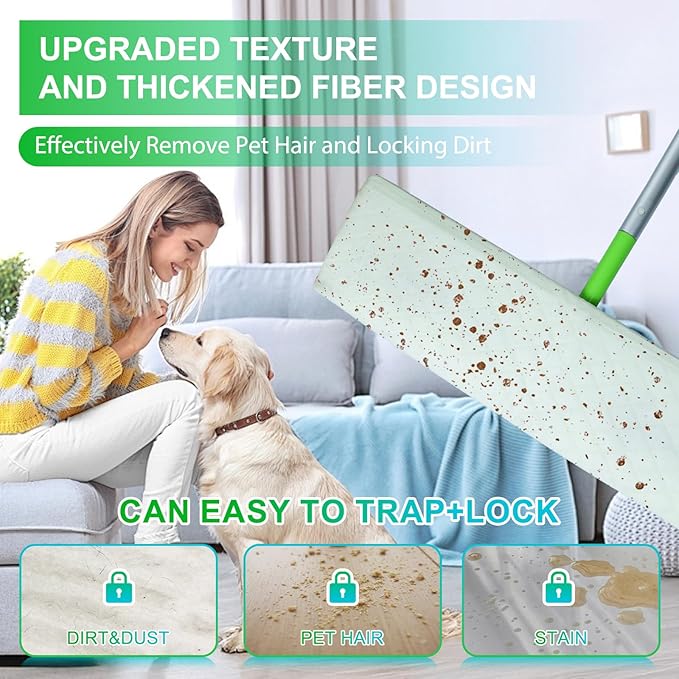 40 Count XL Wet Mopping Cloths for Swiffer Sweeper XL Mop - Disposable X-Large Wet Pad Refills - Multi-Surface Wet Wipes Mopping Pads Refill for Floor Cleaning.（Only Pads, not Including mop）