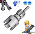 Integrated Internal & External Pipe Threading Tool, PVC Dual-function Pipe Threading Tool for 1/2" & 3/4" Pipes, Electric Drill Compatible PVC & Plastic Pipe Threader Kit for Home Repair (1/2")