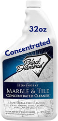 Black Diamond Stoneworks MARBLE & TILE FLOOR CLEANER. Great for Ceramic, Porcelain, Granite, Natural Stone, Vinyl and Brick. No-rinse Concentrate. (1-Quart)