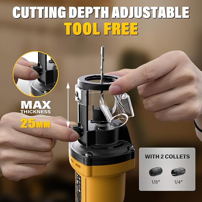 Cordless Drywall Cut-Out Tool for Dewalt 20V Battery, Brushless Rotary Saw, 30000 RPM, Adjustable Depth, Quick Bit Change, LED, Compact Spiral Saw for Cutting Wood Drywall,Sheetrock,Wood (Tool Only)