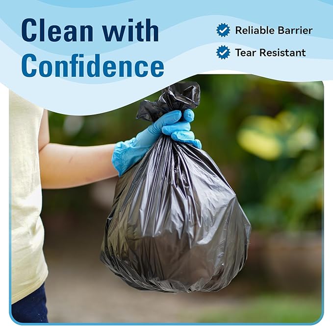 Food Safe Disposable Gloves, Blue Nitrile Rubber Gloves, Latex-Free Powder-Free for Food Prep, Cooking, Cleaning
