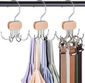 3 Pack Tank Top Hangers, 2026 Upgraded Bra Hanger for Closet Organizer & Storage, 360° Rotating & Foldable Design, Wooden Space-Saving Hanger for Tank Tops, Bras and More (Natural)