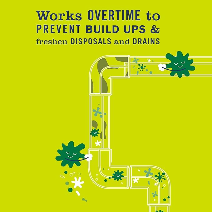 MRS. MEYER'S CLEAN DAY Probiotic Drain Maintenance Liquid,Lemon Verbena,Freshens Disposals and Drains,32 Fl Oz,(Pack of 2)