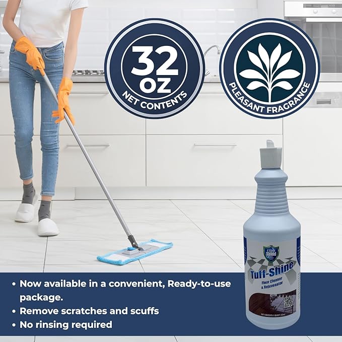 Ultrashield Tuff-Shine Clean Enhance and Protects, Multi Surface Floor Cleaner Shine, Commercial & Janitorial Cleaning Supplies, Quick Instant Shine Concrete (2 x 1 Quartz)