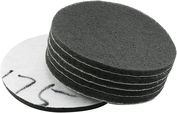 Utoolmart 7 Inch Scrubber Scouring Pads 1000 Grits Drill Scuffing Disc Hoop and Loop Surface Conditioning Disc Replacement Scrub Pads Gray 6Pcs