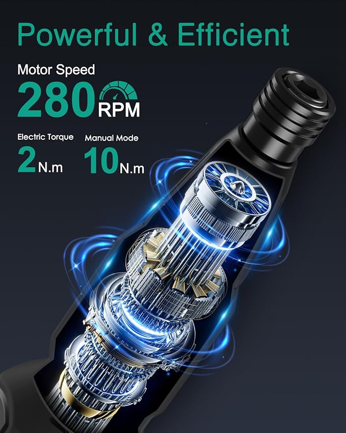ORIA Electric Screwdriver Cordless, 12 in 1 Rechargeable Electric Screwdriver Set with 10 Bits and 1/4 inch Bit Holder, Power Repair Tool Kit with LED Lights, Charging Cable, for Phones,Toys, PC