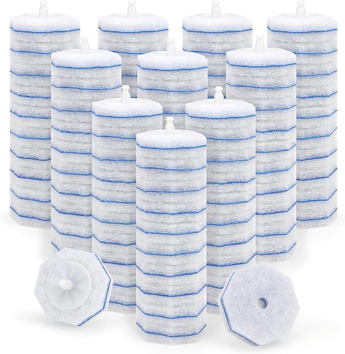 100PC Toilet Bowl Wand Refills, Disposable Toilet Brush Heads, Upgraded Toilet Scrubber Refill, Toilet Cleaner Refill Pads with Most Toilet Brushes for Easy Bathroom Cleaning