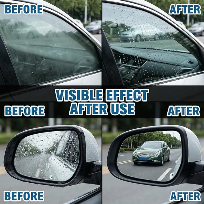 Glass Polish kit,3.38Fl Oz cerium oxide glass polish compound with polishing brush,glass scratch remove,Oil Film Cleaner,Glass Cleaner, Removes Stains and Water Spots, for Cars Glass and Mirror