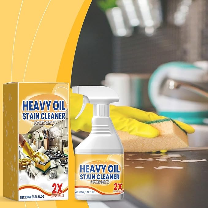 Kitchen Degreasing Cleaning Spray - Powerful Heavy Oil Stain Remover | Ideal for Range Hoods, Stoves, Ovens & Kitchen Utensils | Fast-Acting & Easy to Rinse